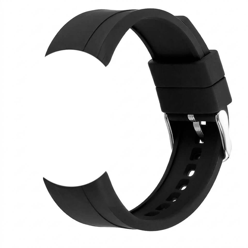 Bracelet de montre Ice-Watch silicone noir Black 22 mm boucle argentée