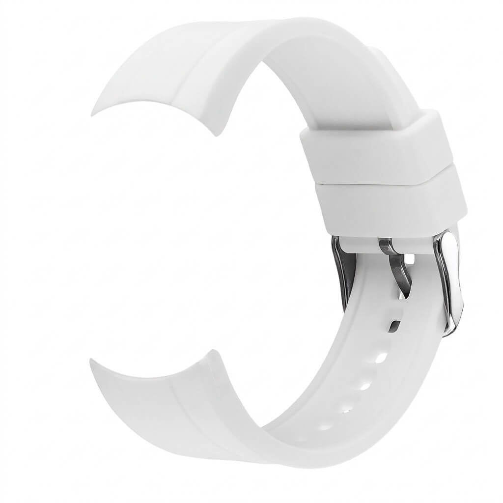Bracelet de montre Ice-Watch silicone blanc White 22 mm boucle argentée