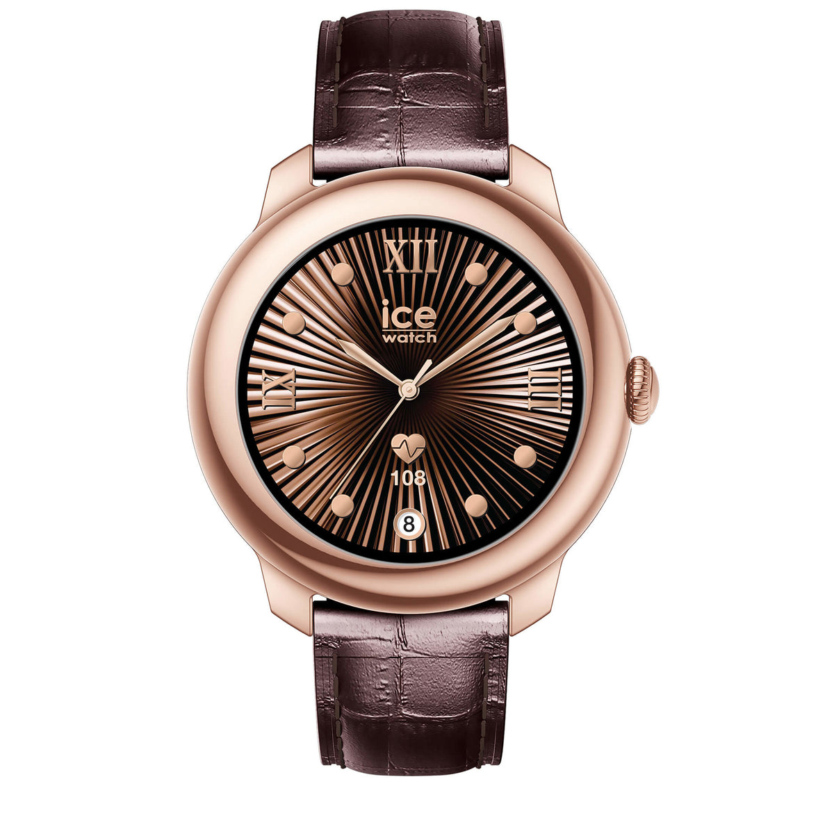 Montre connectée Ice-Watch SMART SP 2.0 Rose-Gold Brown Croco bracelet cuir 026121