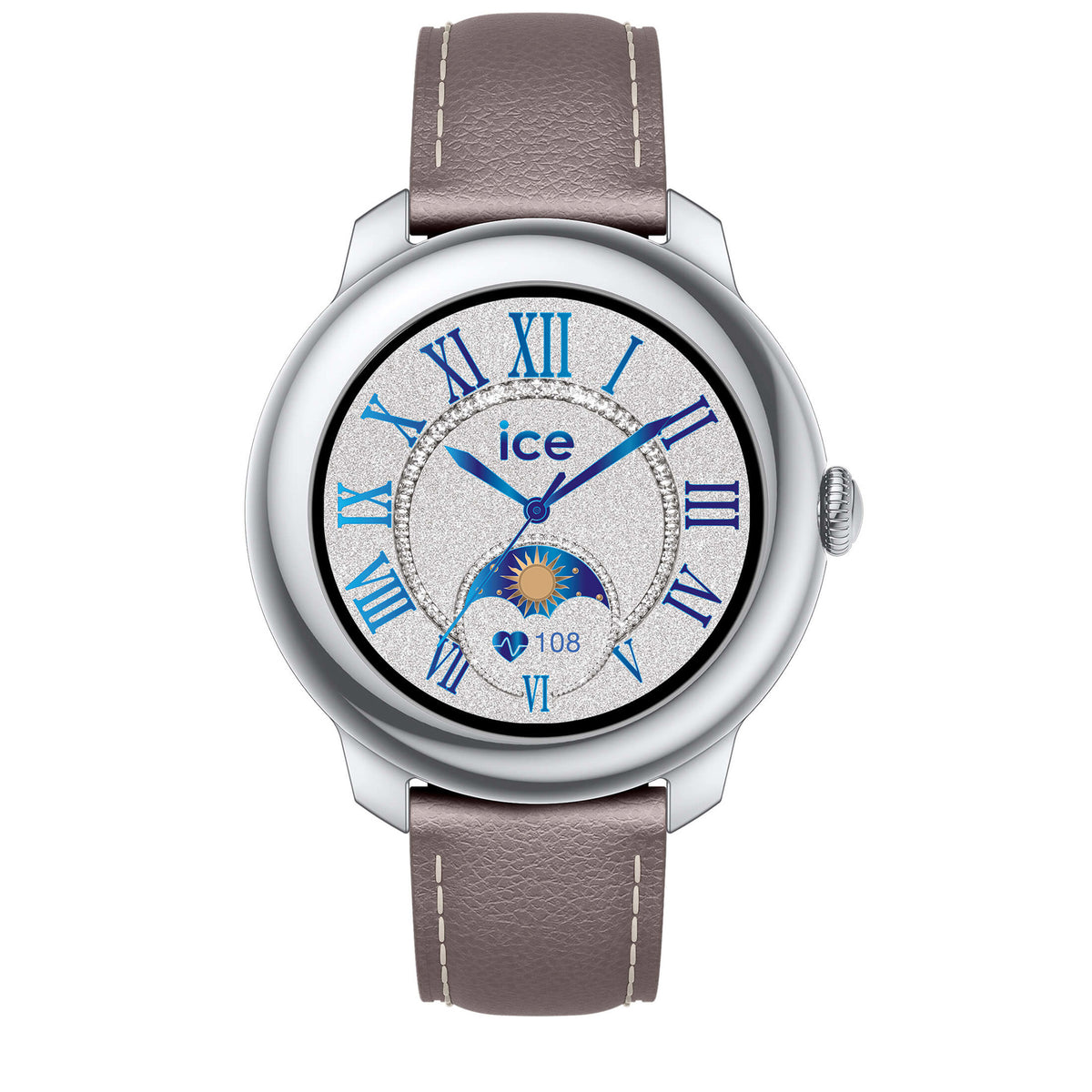Montre connectée Ice-Watch SMART SP 2.0 Silver Grey Grain bracelet cuir 026122