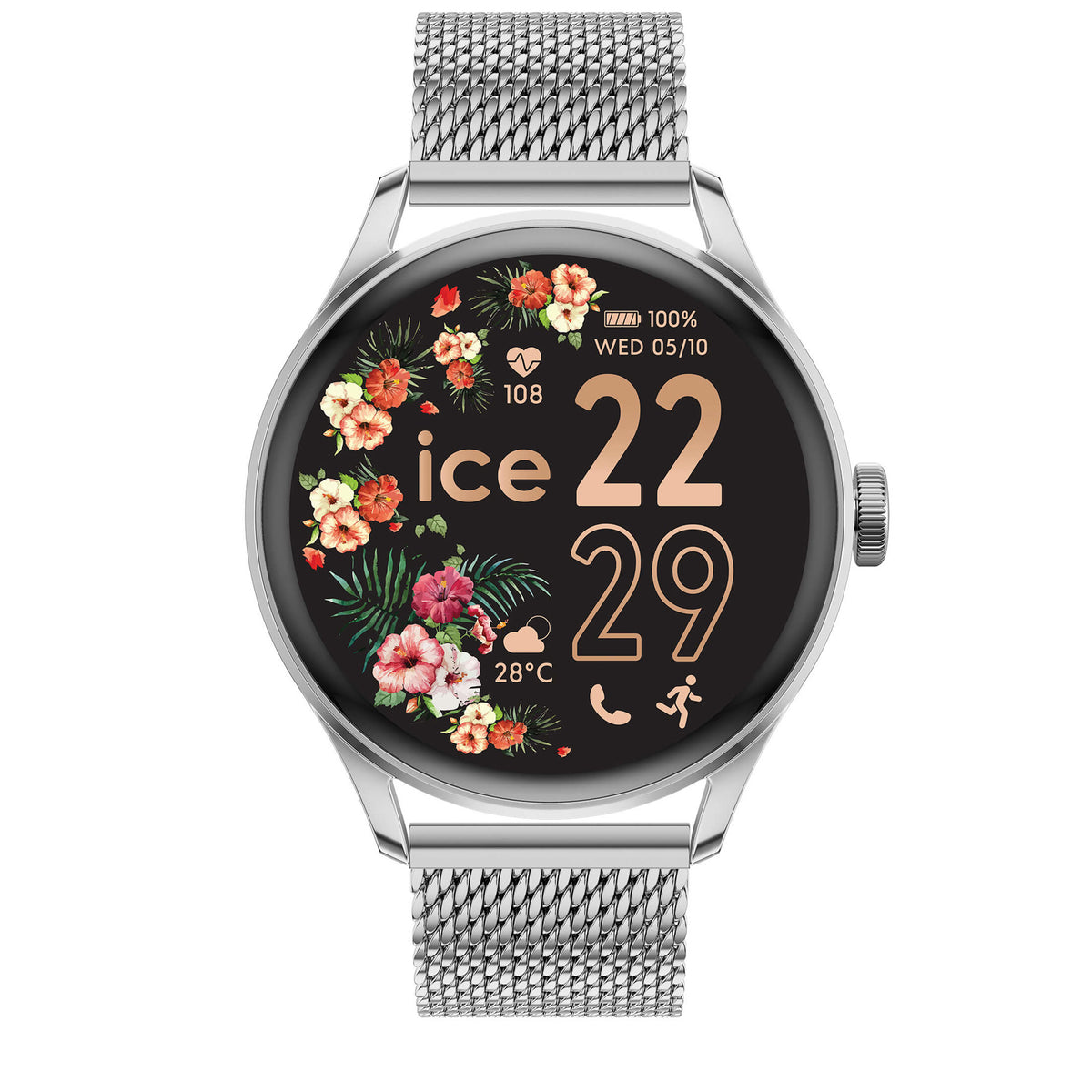 Montre connectée Ice-Watch SMART 2.0 Silver Milanese Band bracelet maille milanaise 026300