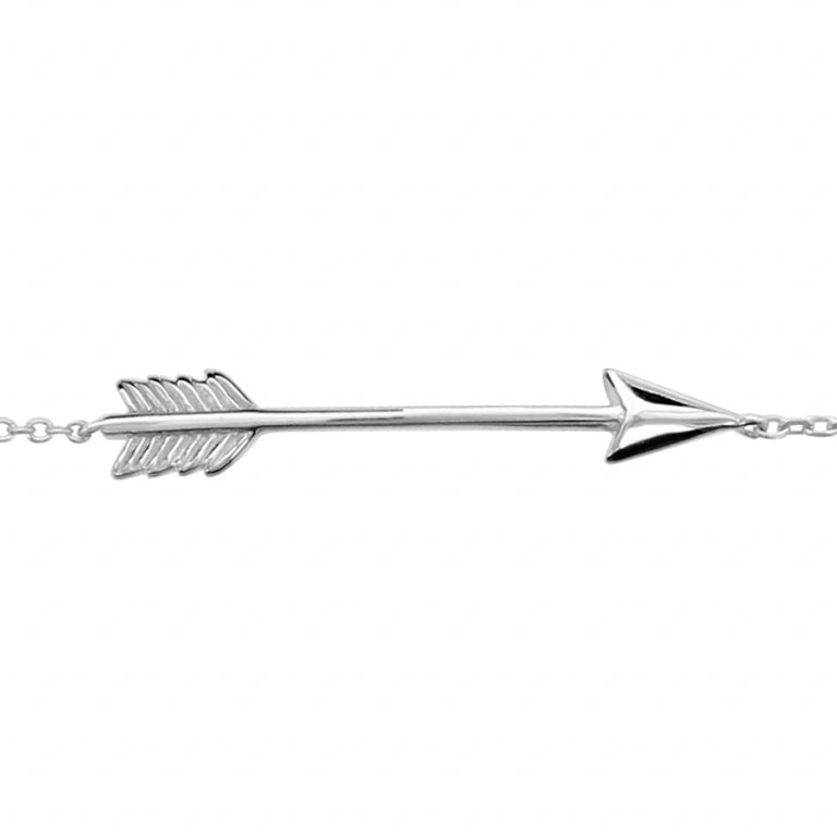 Smooth Arrow Armband – Silver | Azulin view 2