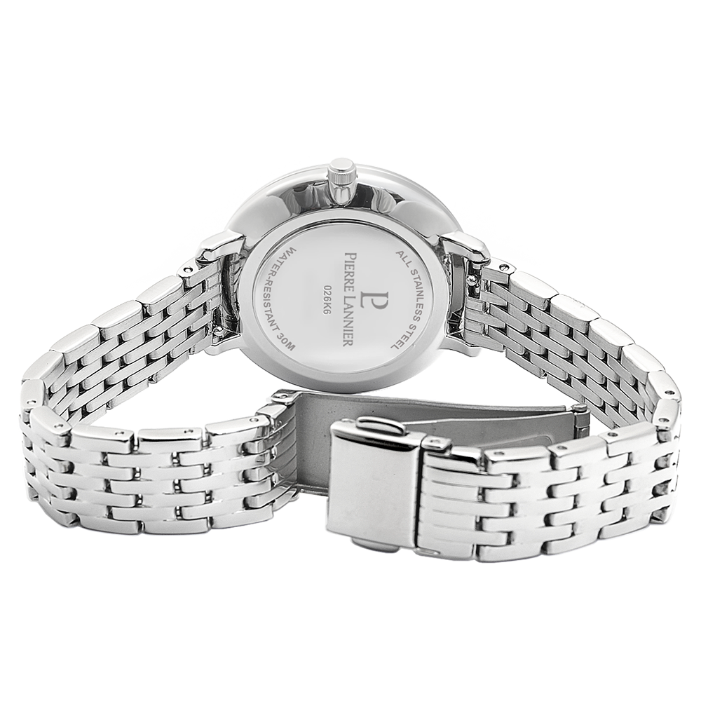Montre femme Pierre Lannier MIRAGE 026K661 – cadran bleu bracelet acier argenté – vue 5