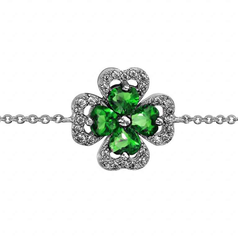 Klaver armband – zilver | Azulin-weergave 2