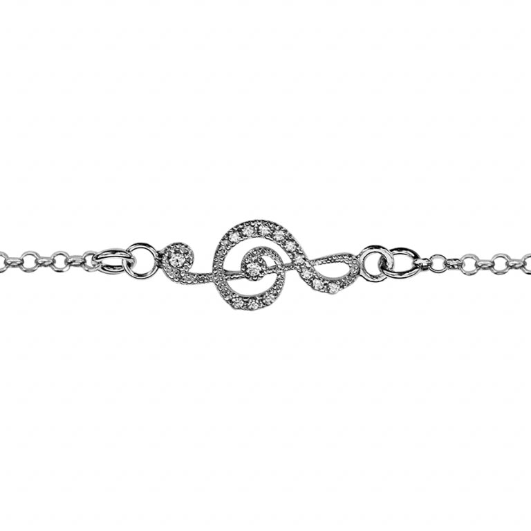 Brățară Treble Clef – Argint | Vedere Azulin 2