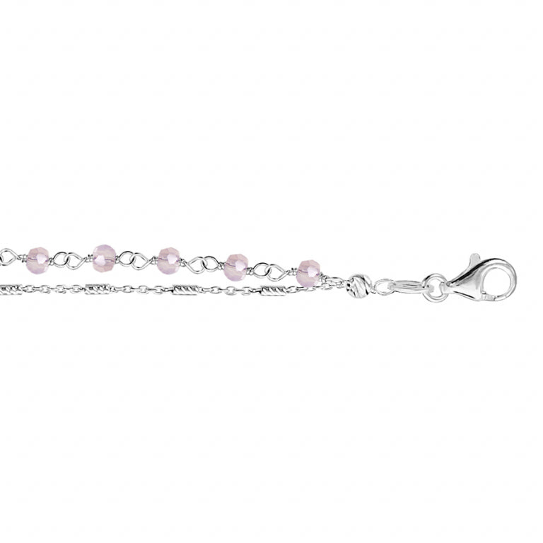 Armband met dubbele ketting – Zilver | Azulin