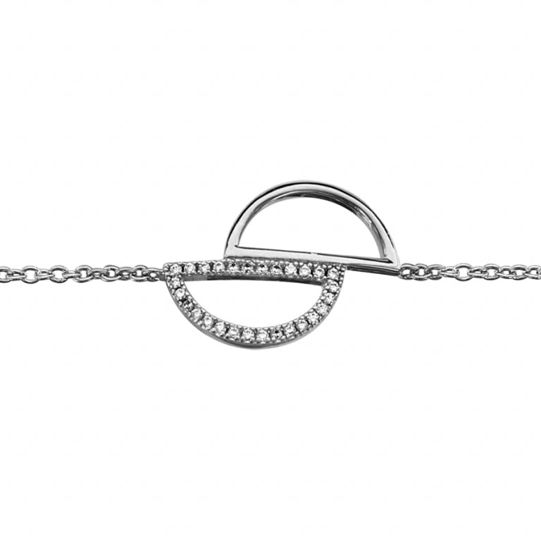 Halve cirkelarmband – Zilver | Azulin-weergave 2