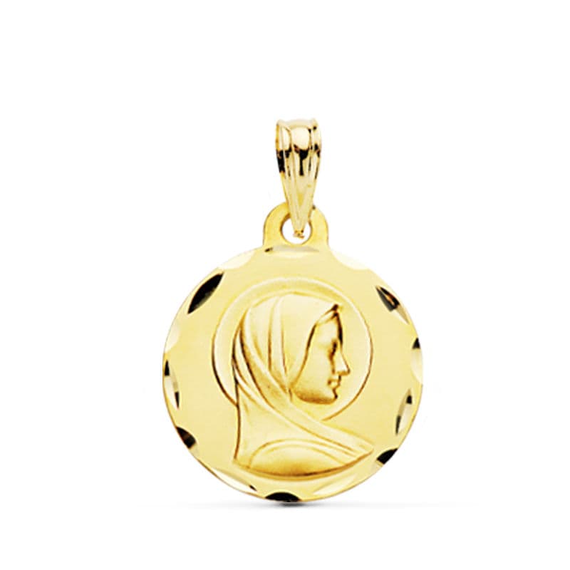 18K Benevolent Virgin Medal 16 mm