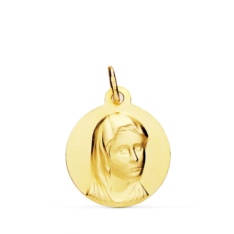 18K Jungfru Maria-medalj 16 mm