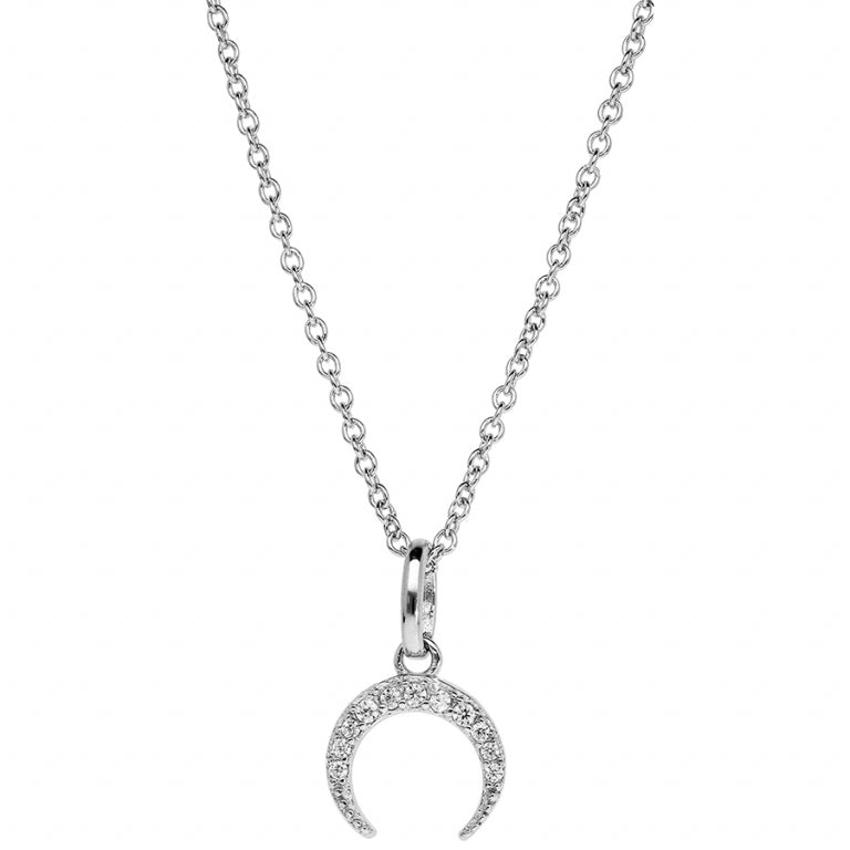 Halvmånehalsband – Silver | Azulin view 2