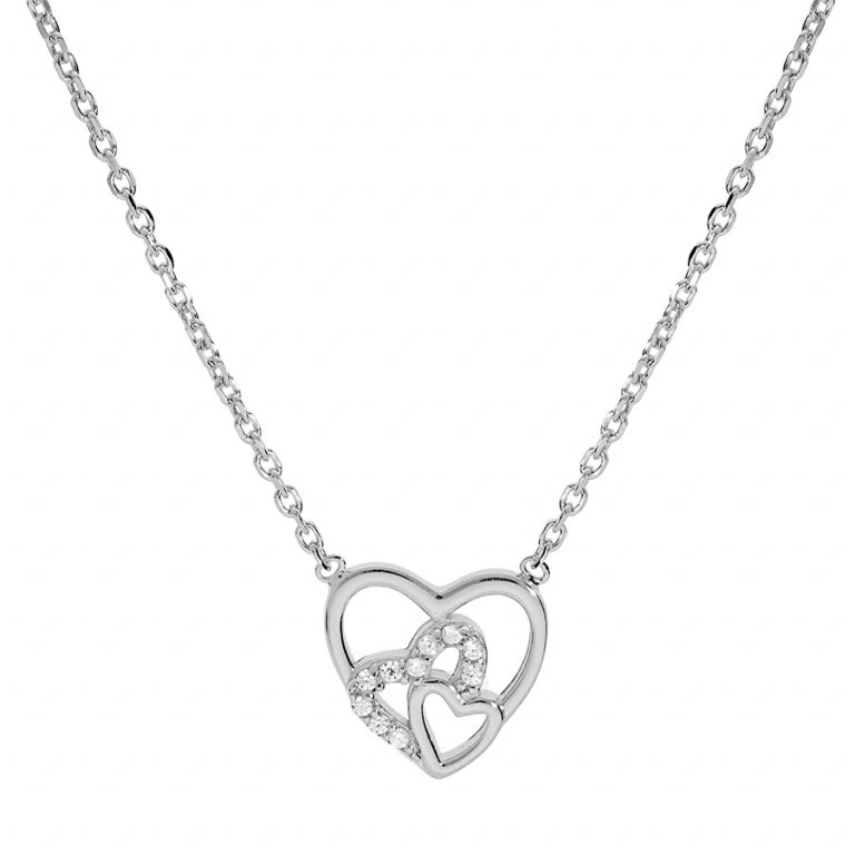 Collar Corazones – Plata | Azuline