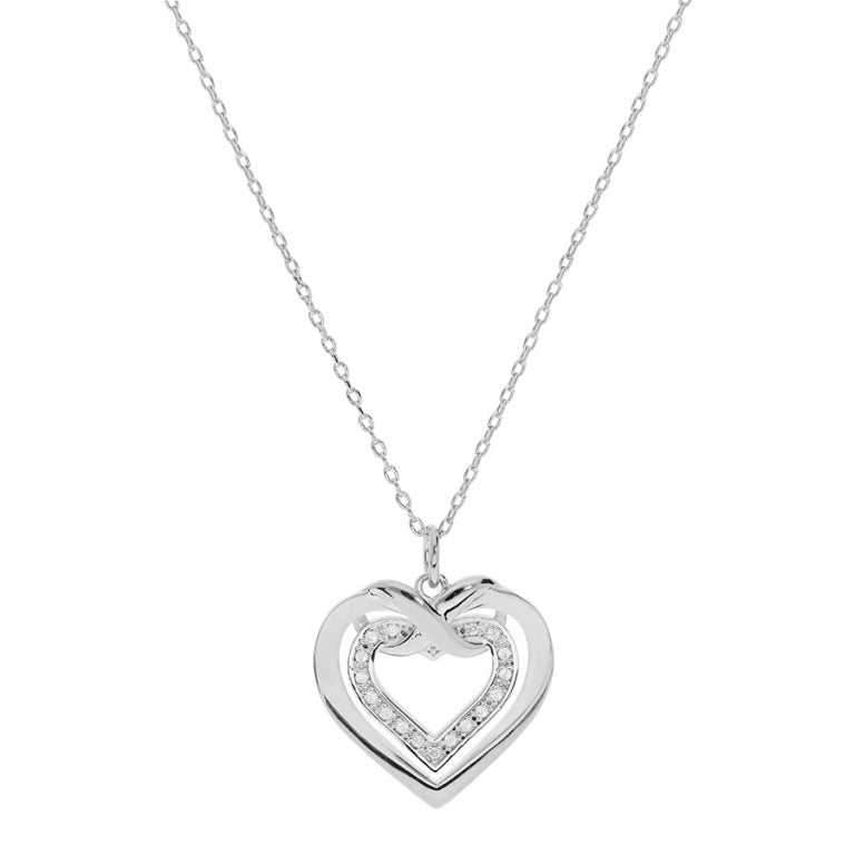 Collar Corazón – Plata | Azuline ver 2