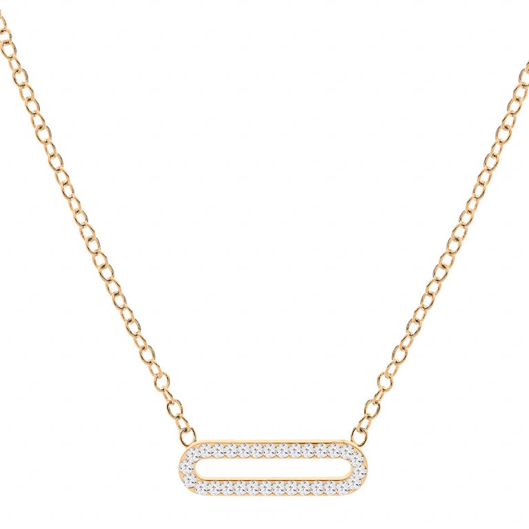 Collar de Malla Rectangular – Plata Dorada con Oro Fino | Azuline