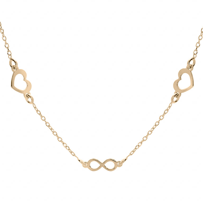 Collier Cœurs Infini – Argent Doré à l’Or Fin | Azuline