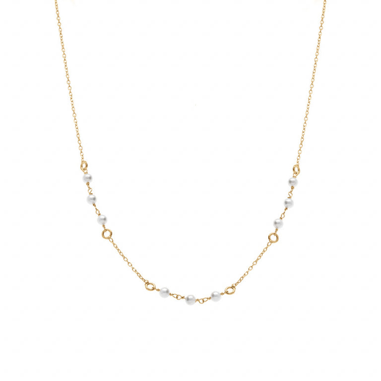 Collar de Perlas – Plata Dorada con Oro Fino | Azuline ver 2