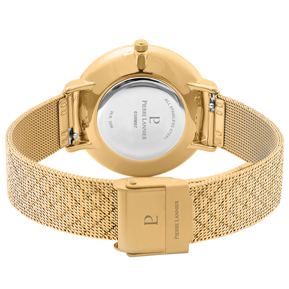 Montre femme Pierre Lannier GRACE 030M572 – cadran vert bracelet acier milanais doré – vue 5