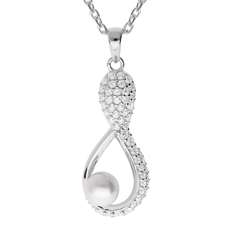 Pearl Pendant Necklace – Silver | Azuline