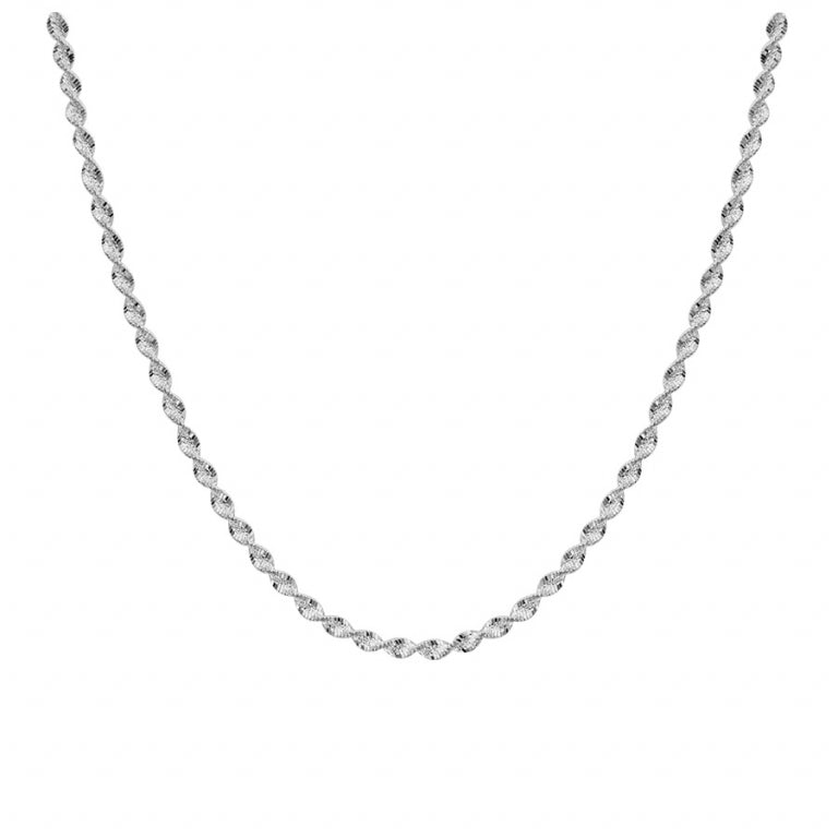 Collar de Malla Torcida – Plata | Azuline ver 2