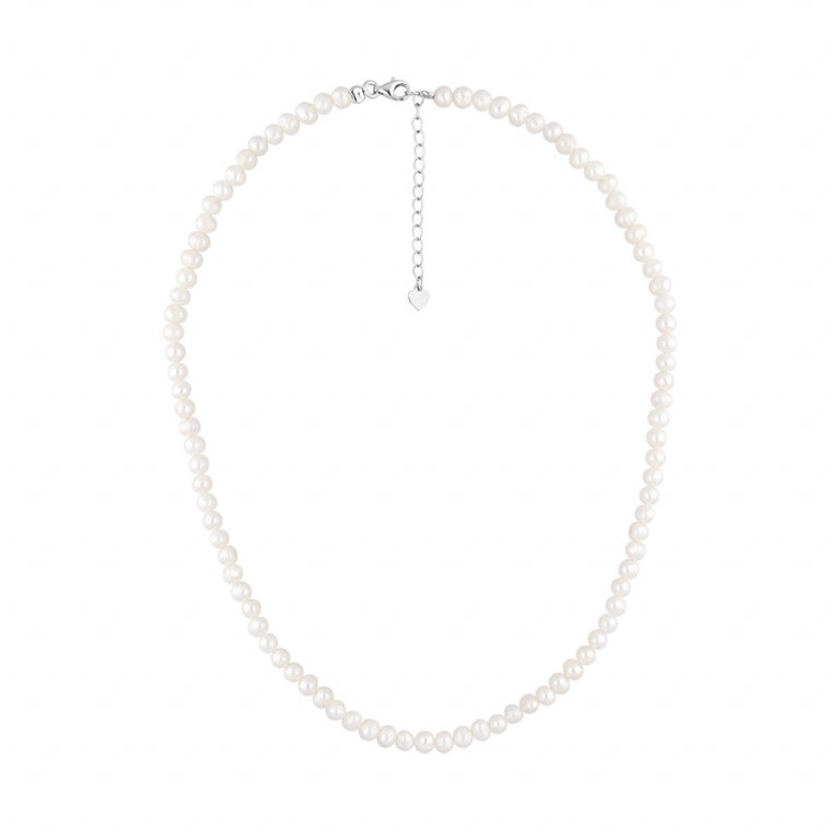 Irregular Beads Necklace – Silver | Azulin view 2