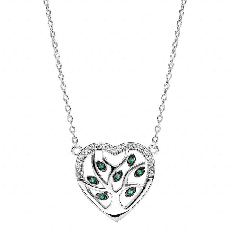 Hjertehalskæde – Sølv | Azulin udsigt 2