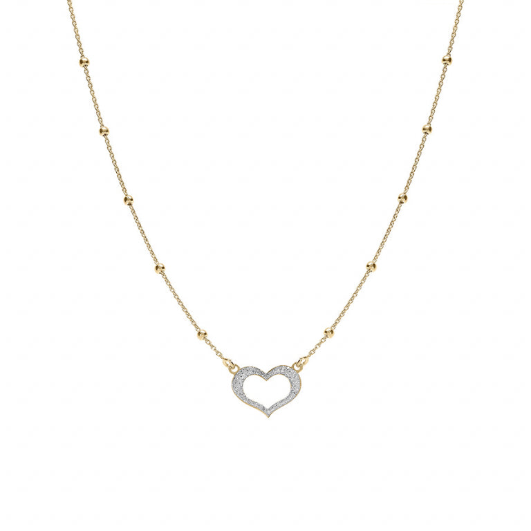 Collar de Corazón – Plata Dorada con Oro Fino | Azuline ver 2