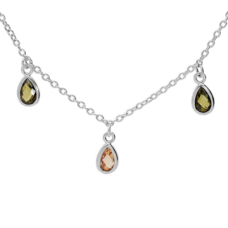 Colar Drop Tassel – Prata | Azuline