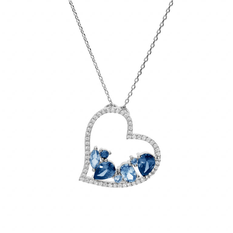 Heart Necklace – Silver | Azuline view 2