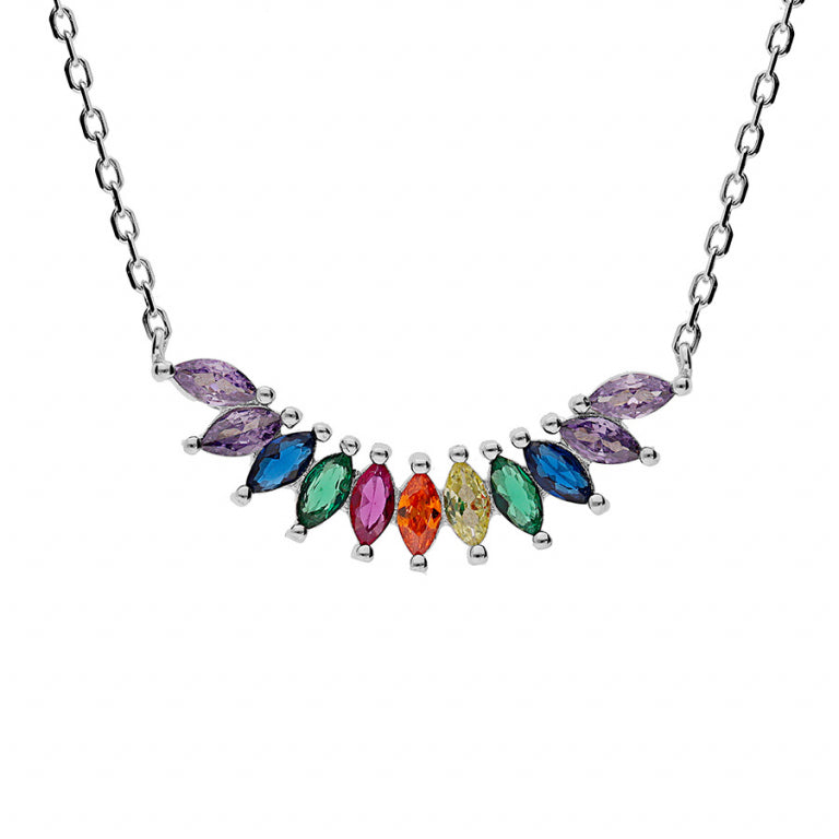 Navettes ketting – zilver | Azulin