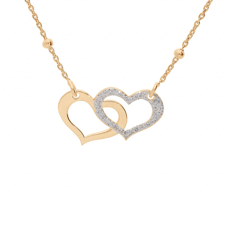 Collar de Corazón – Plata Dorada con Oro Fino | Azuline