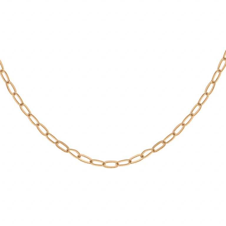 Collar de Malla Rectangular – Plata Dorada con Oro Fino | Azuline
