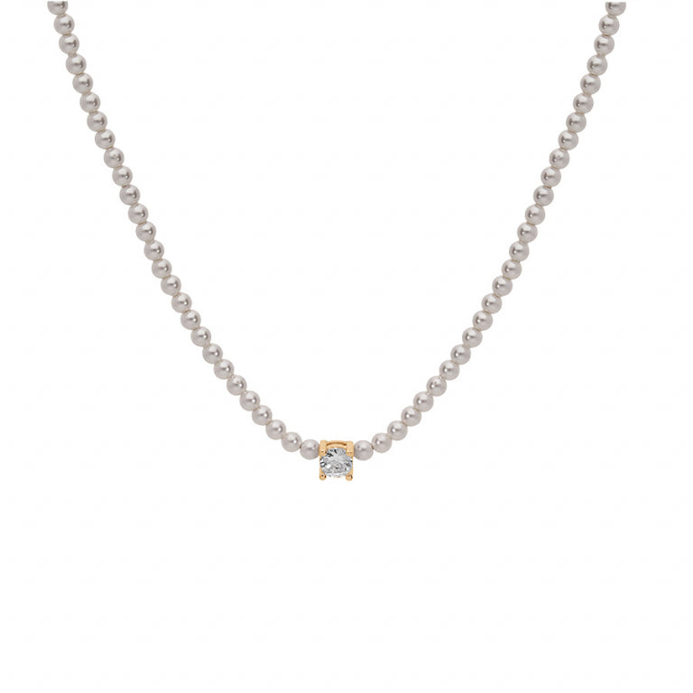 Collar de Perlas – Plata Dorada con Oro Fino | Azuline ver 2