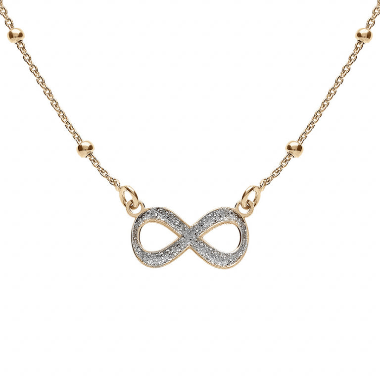 Infinity ketting – zilver verguld met fijn goud | Azulin