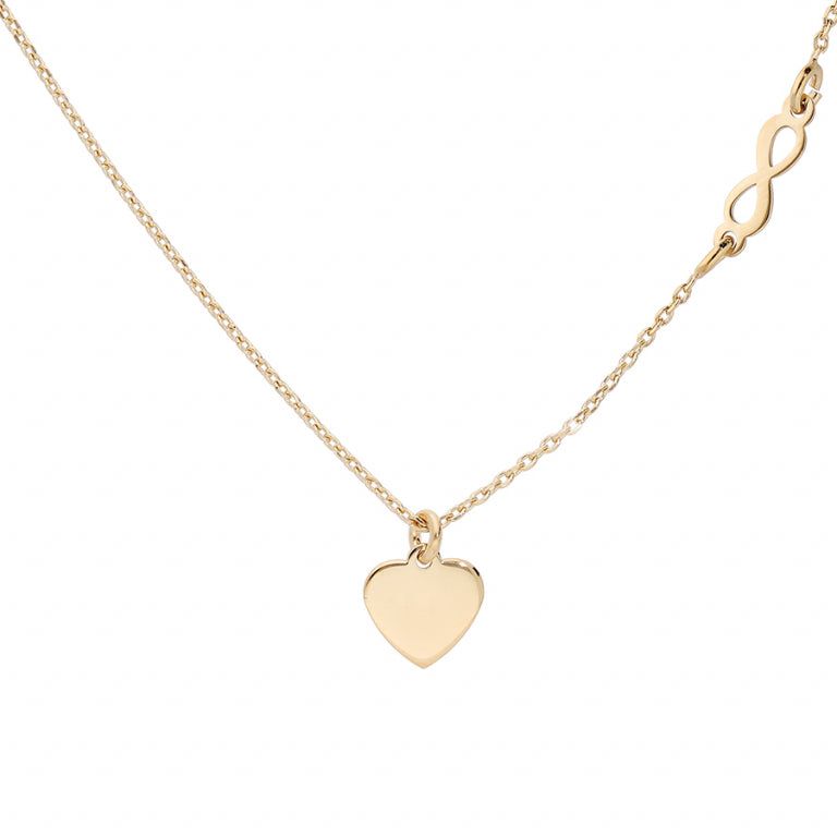 Collar de Corazón – Plata Dorada con Oro Fino | Azuline
