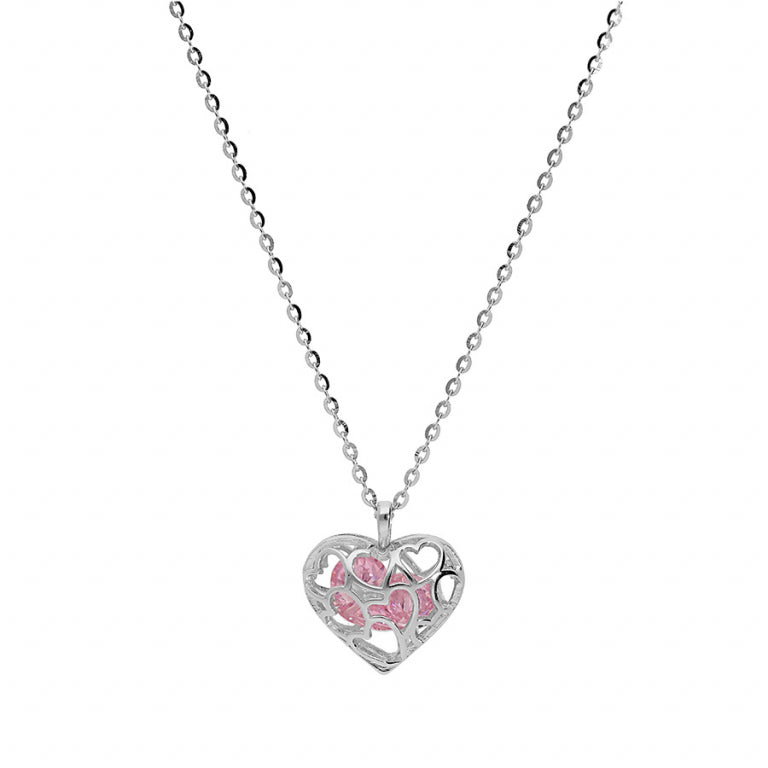 Heart Necklace – Silver | Azuline view 2