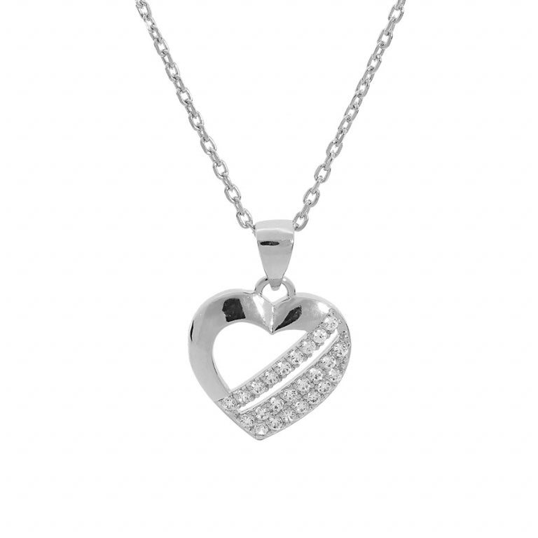 Heart Necklace – Silver | Azuline