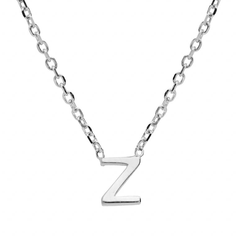 Collier initiale Z en argent 925 rhodié – Azuline