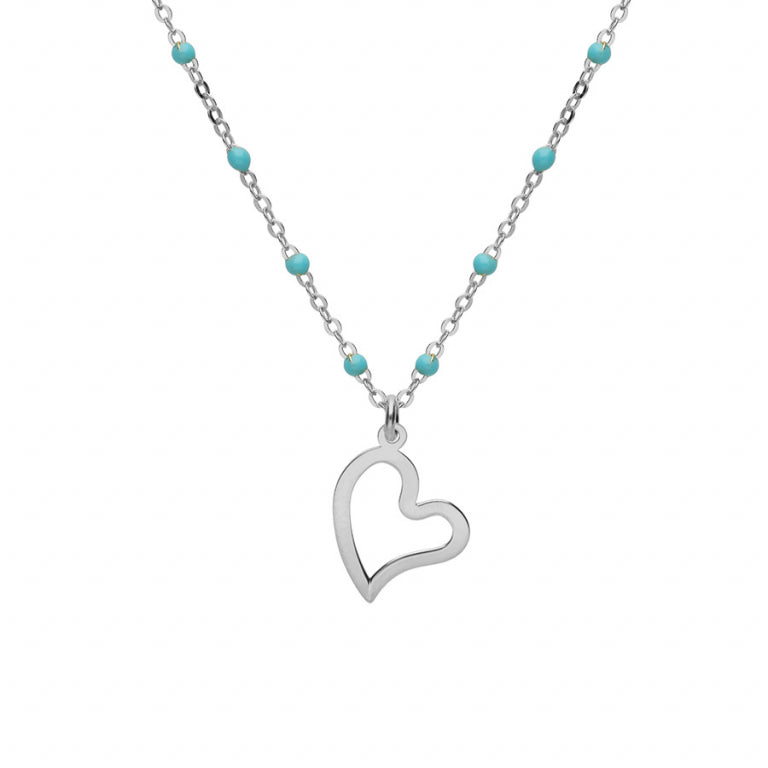 Heart Necklace – Silver | Azuline
