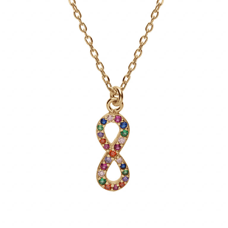 Infinity ketting – zilver verguld met fijn goud | Azulin