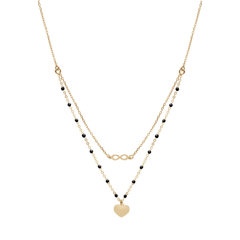 Collier Cœur – Argent Doré à l’Or Fin | Azuline vue 2