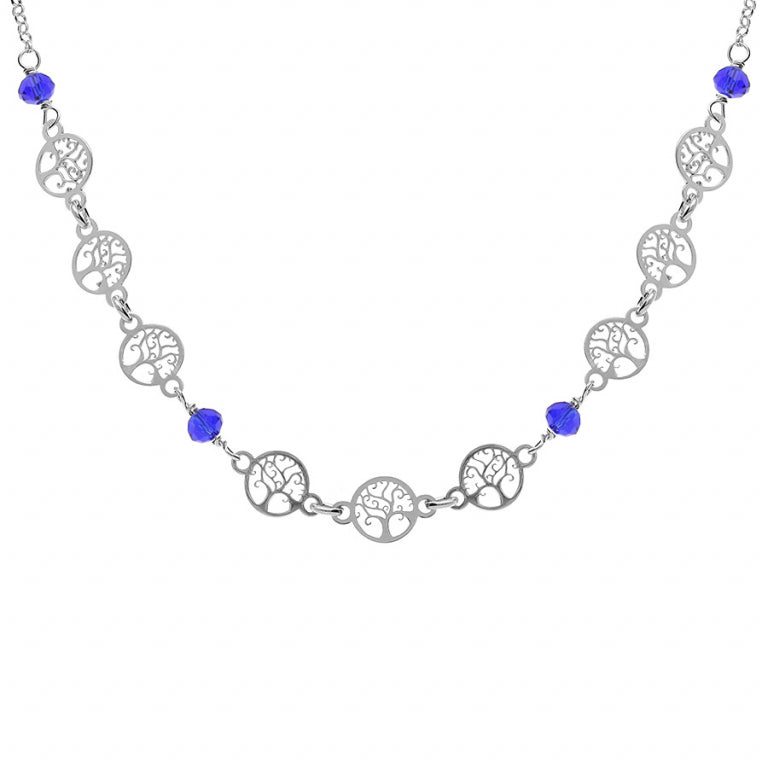 Tree of Life Pattern Halsband – Silver | Azulin