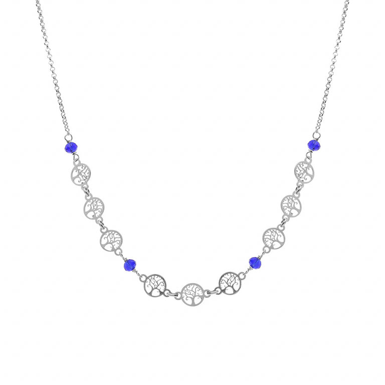 Tree of Life Pattern Halsband – Silver | Azulin view 2
