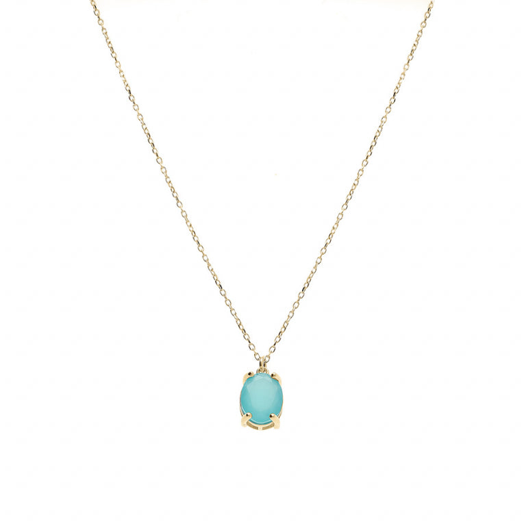 Colar Oval – Prata Dourada com Ouro Fino | Azuline ver 2