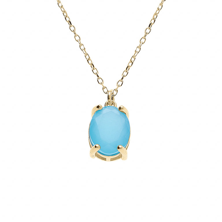 Colar Oval – Prata Dourada com Ouro Fino | Azuline