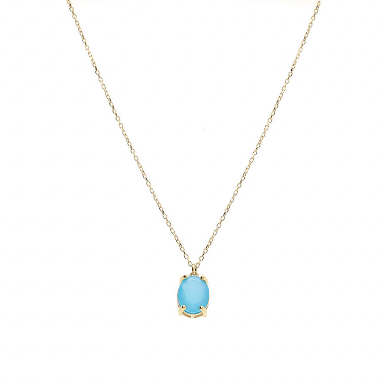 Colar Oval – Prata Dourada com Ouro Fino | Azuline ver 2
