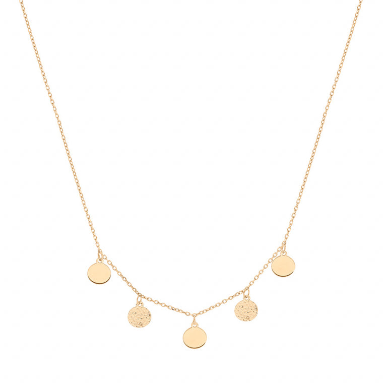 Collana con pastiglie – Argento dorato con oro fino | Azuline vista 2