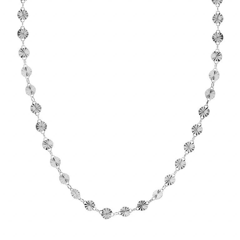 Diamond Lozenges Necklace – Silver | Azuline view 2