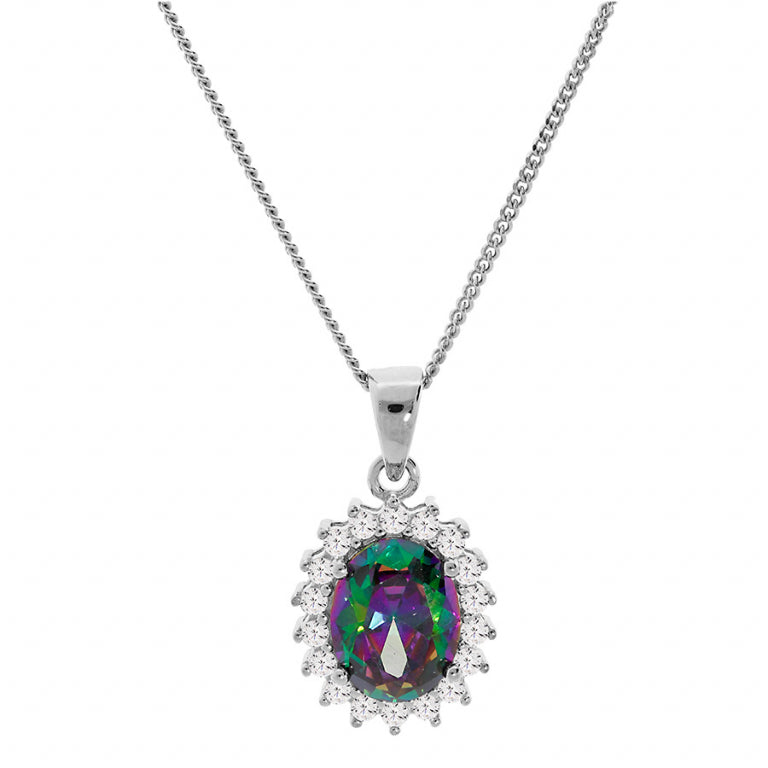 Collier Ovale – Argent | Azuline vue 2