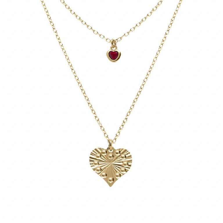 Hartketting – Zilver verguld met fijn goud | Azulin