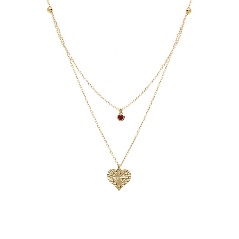 Hartketting – Zilver verguld met fijn goud | Azulin-weergave 2