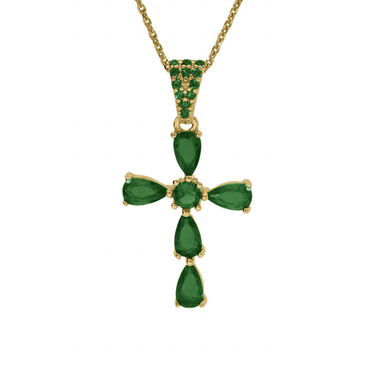 Cross Necklace – Silver Gilded with Fine Gold | Azuline